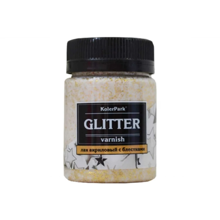 Лак акриловый глиттерный золото Palizh Koler Park 50 мл КР.190-0,05 11607091