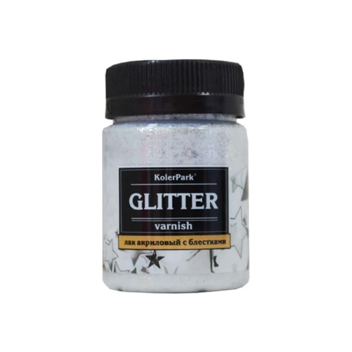 Лак акриловый глиттерный серебро Palizh Koler Park 50 мл КР.191-0,05 11607093