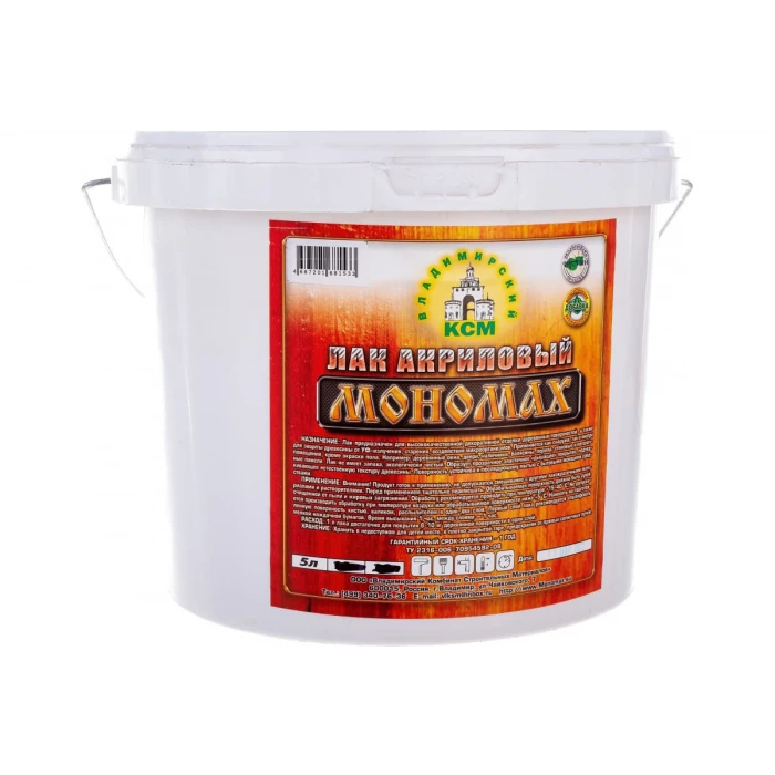 Лак акриловый МОНОМАХ St 5 л 2лак5б