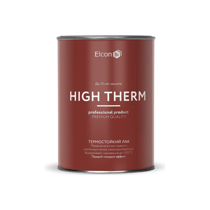 Термостойкий лак для печей и каминов Elcon High Therm 1 л 00-00002950