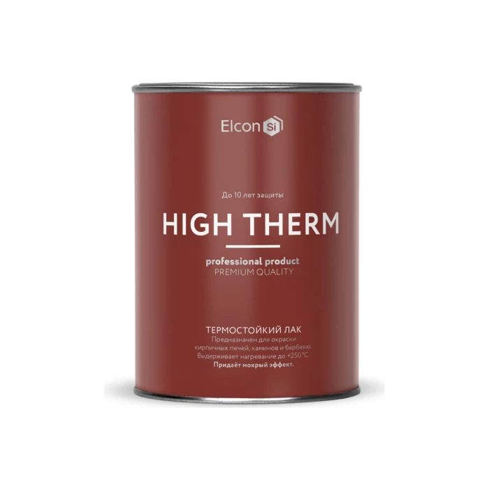 Термостойкий лак для печей и каминов Elcon High Therm 1 л 00-00002950