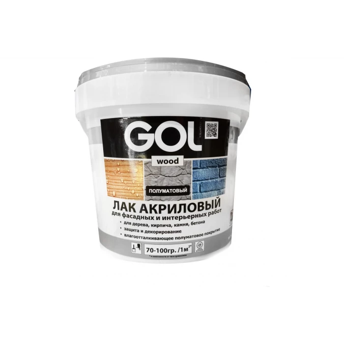 Морозостойкий акриловый лак по дереву Palizh GOL wood полуматовый 2,4 кг Wd-290-M 11606055
