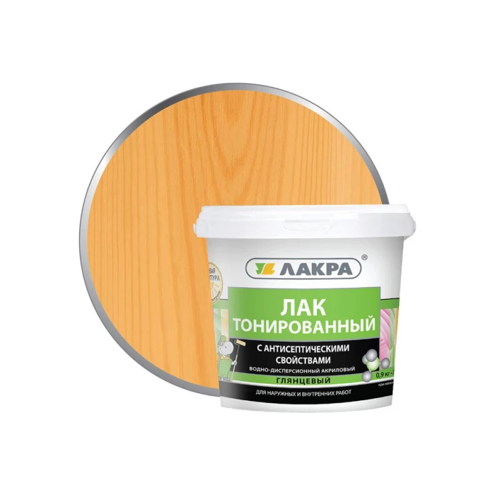 Тонированный лак Лакра орегон, в/д, 0.9 кг 90001353129