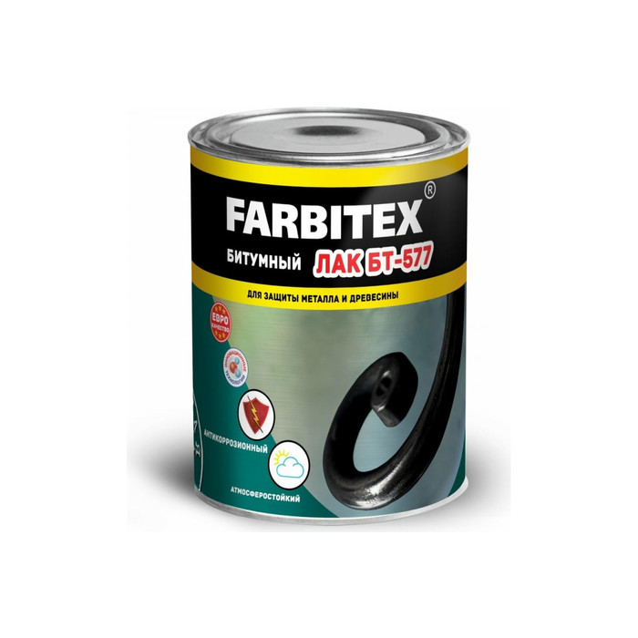 Битумный лак FARBITEX БТ-577 0.8 кг 4300004376