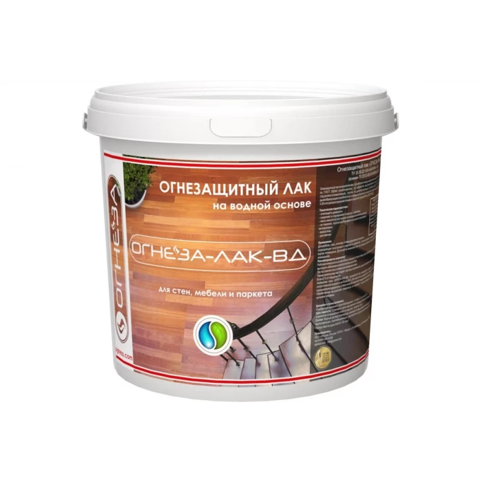 Огнезащитный лак на водной основе для изделий из древесины ОГНЕЗА 1 л (1 кг) 105863