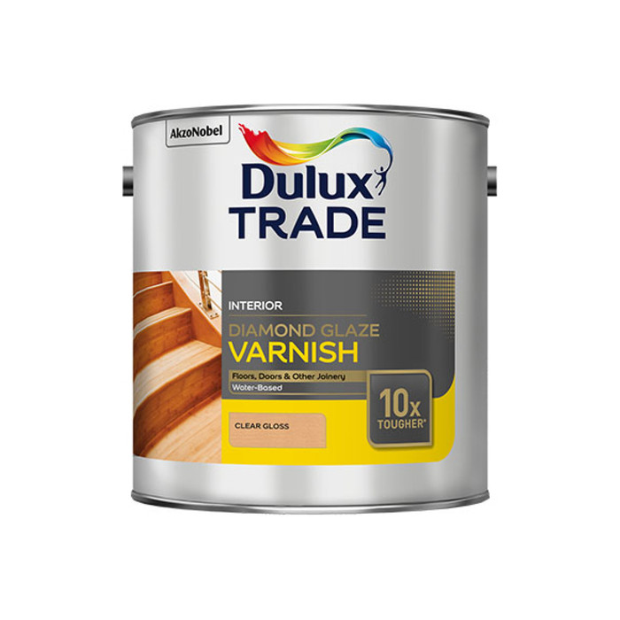 Однокомпонентный лак на водной основе DIAMOND GLAZE DULUX суперпрочность, глянцевый 2,5л 5082969