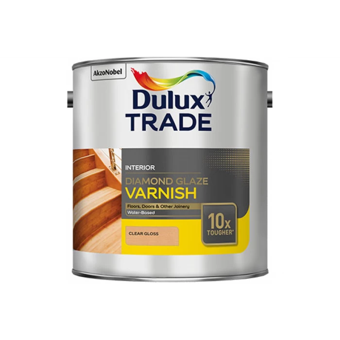 Однокомпонентный лак на водной основе DULUX DIAMOND GLAZE суперпрочность, глянцевый 5л 5091367