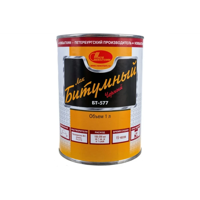 Битумный лак БТ-577 НОВБЫТХИМ 1 л 114