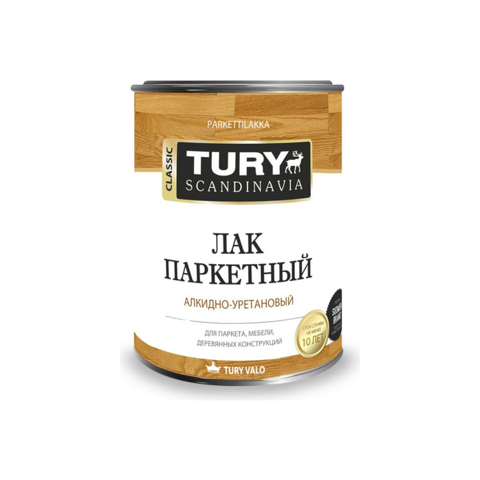 Паркетный акриловый лак TURY (полуматовый; 2 кг) 00020010889