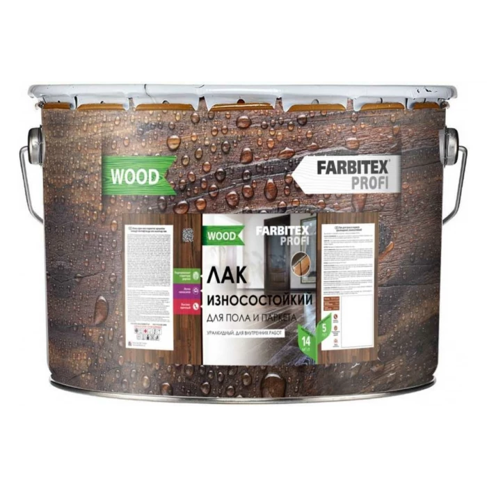 Паркетный алкидно-уретановый лак FARBITEX (износостойкий; матовый; 4 л) 4300006083