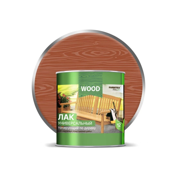 Универсальный лак FARBITEX (тонирующий; по дереву; красное дерево; 2,6 л) 4300009392