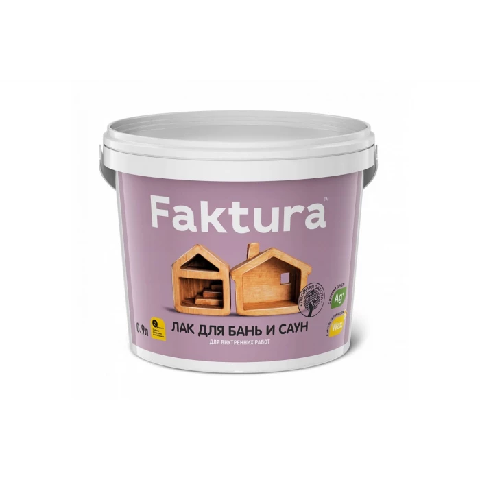 Лак для бань и саун FAKTURA ведро 0,9 л О02539