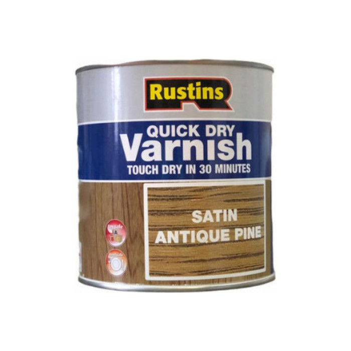 Быстросохнущий лак Rustins QD Varnish Satin Antique Pine античная сосна, 1 л 1718