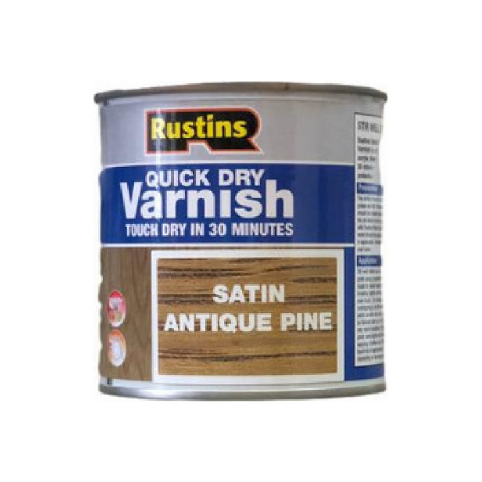 Быстросохнущий лак Rustins QD Varnish Satin Antique Pine античная сосна, 250 мл 1716