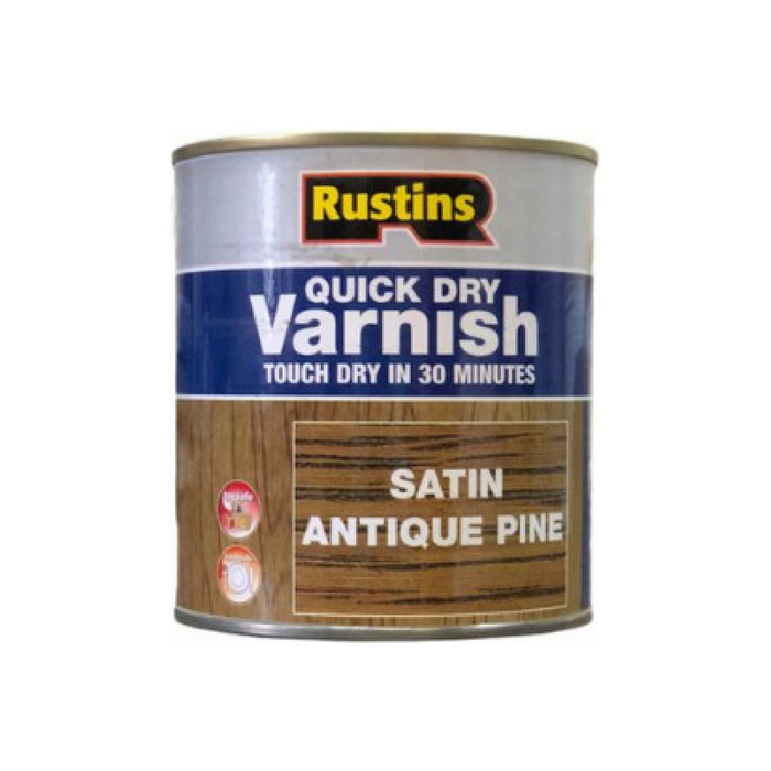 Быстросохнущий лак Rustins QD Varnish Satin Antique Pine античная сосна, 500 мл 1717