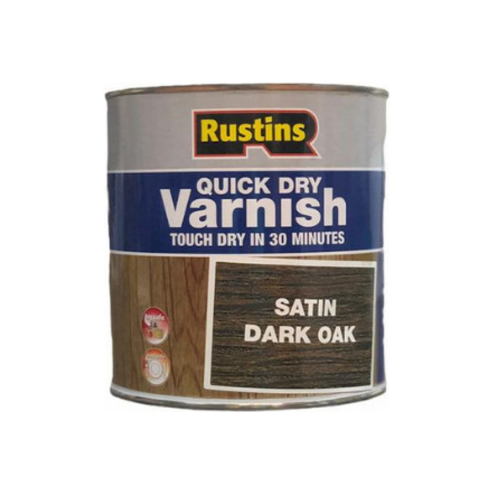Быстросохнущий лак Rustins QD Varnish Satin Dark Oak темный дуб, 1 л 1721