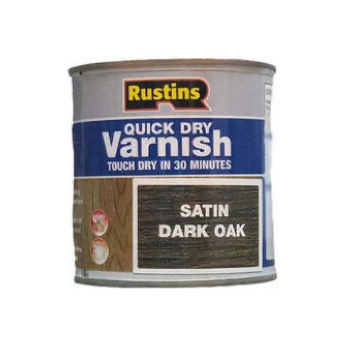 Быстросохнущий лак Rustins QD Varnish Satin Dark Oak темный дуб, 250 мл 1719