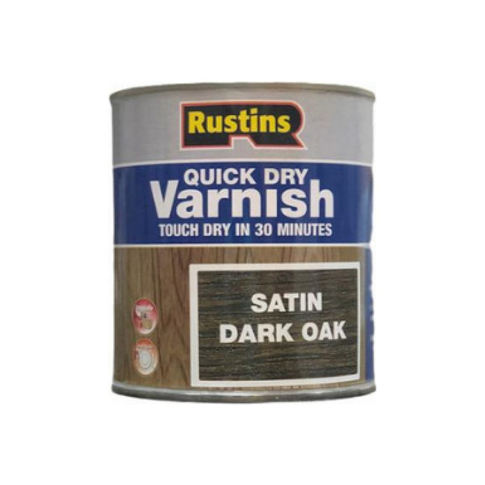 Быстросохнущий лак Rustins QD Varnish Satin Dark Oak темный дуб, 500 мл 1720