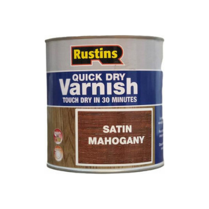 Быстросохнущий лак Rustins QD Varnish Satin Mahogany махагон, 1 л 1745