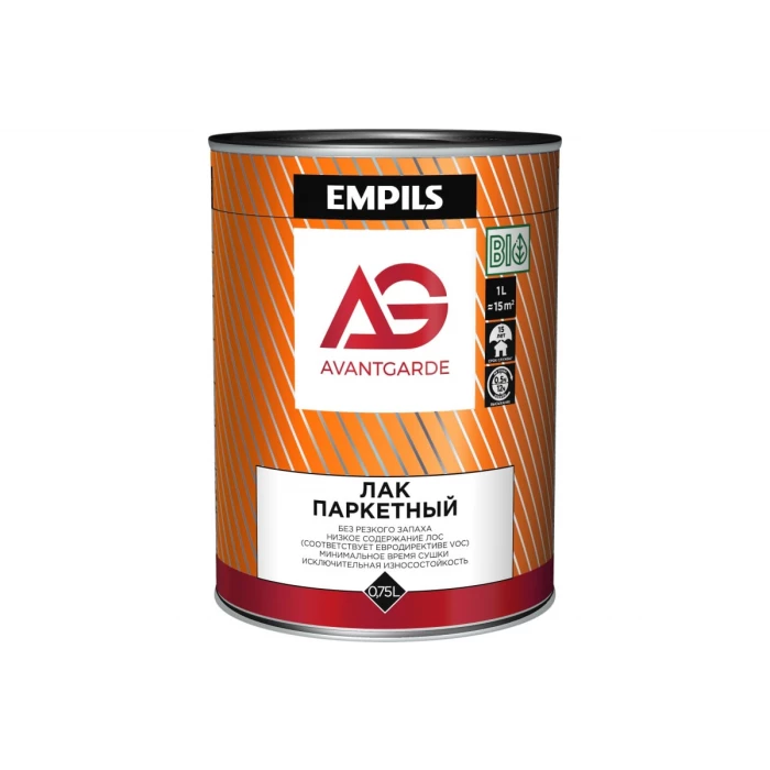 Паркетный лак Avantgarde высокой твердости, полуматовый, бесцветный, 0.75 л, 0.8 кг 75862