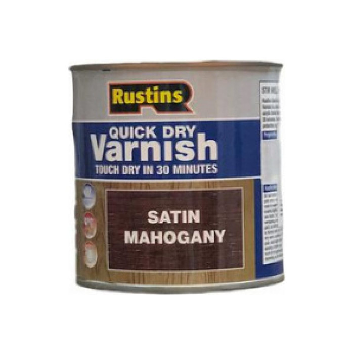 Быстросохнущий лак Rustins QD Varnish Satin Mahogany махагон, 250 мл 1743