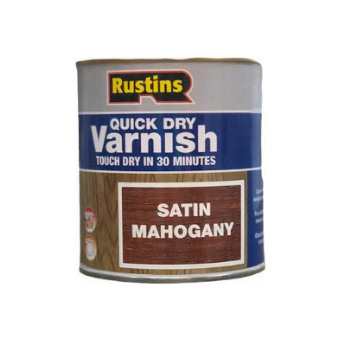 Быстросохнущий лак Rustins QD Varnish Satin Mahogany махагон, 500 мл 1744