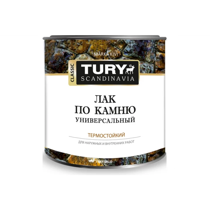 Универсальный лак по камню TURY (термостойкий; 8,1 кг; ведро жесть 10 л) T1-00005432