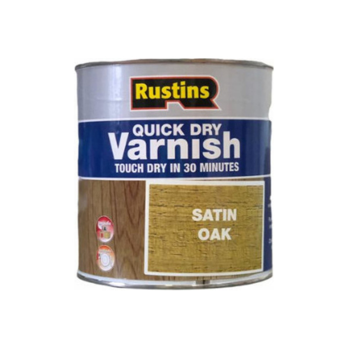 Быстросохнущий лак Rustins QD Varnish Satin Oak дуб, 1 л 1748