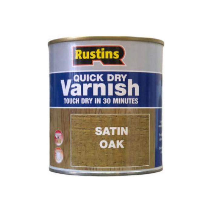 Быстросохнущий лак Rustins QD Varnish Satin Oak дуб, 500 мл 1747