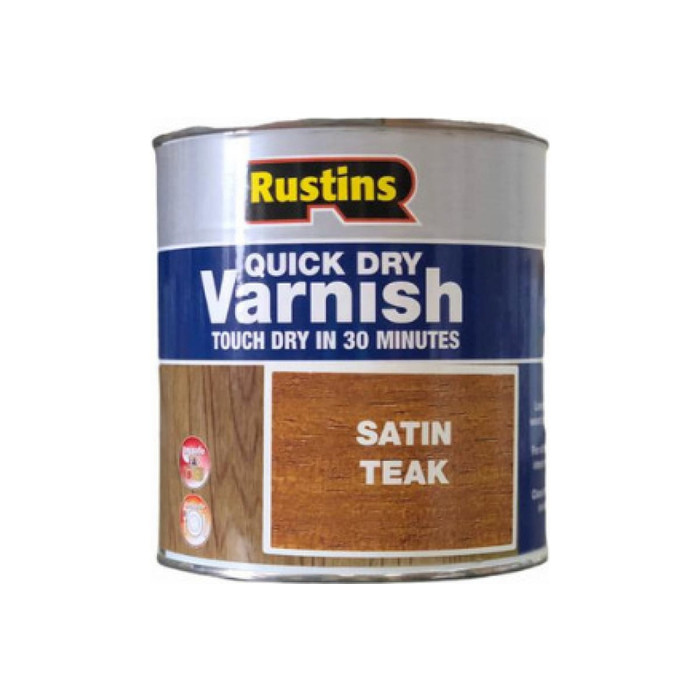 Быстросохнущий лак Rustins QD Varnish Satin Teak тик, 1 л 1754