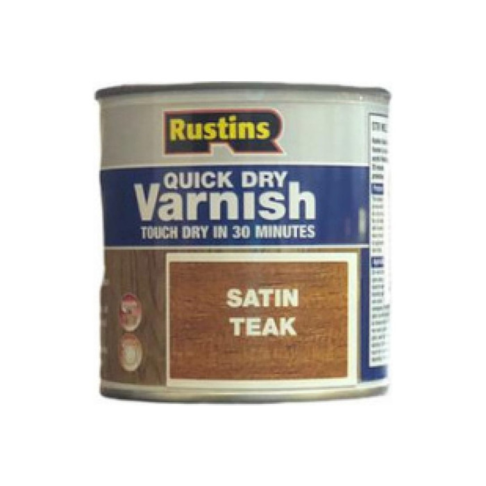 Быстросохнущий лак Rustins QD Varnish Satin Teak тик, 250 мл 1752