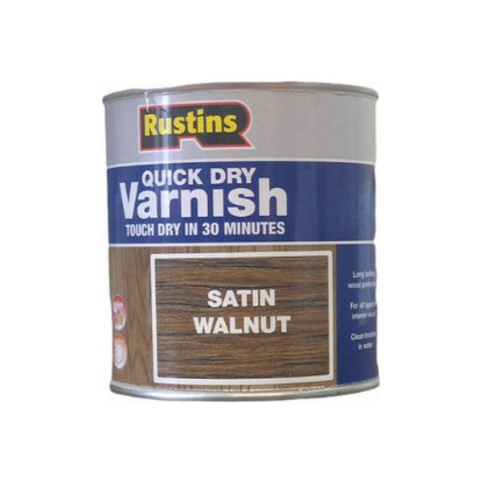 Быстросохнущий лак Rustins QD Varnish Satin Walnut орех, 1 л 1757