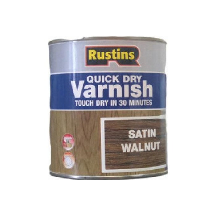 Быстросохнущий лак Rustins QD Varnish Satin Walnut орех, 500 мл 1756