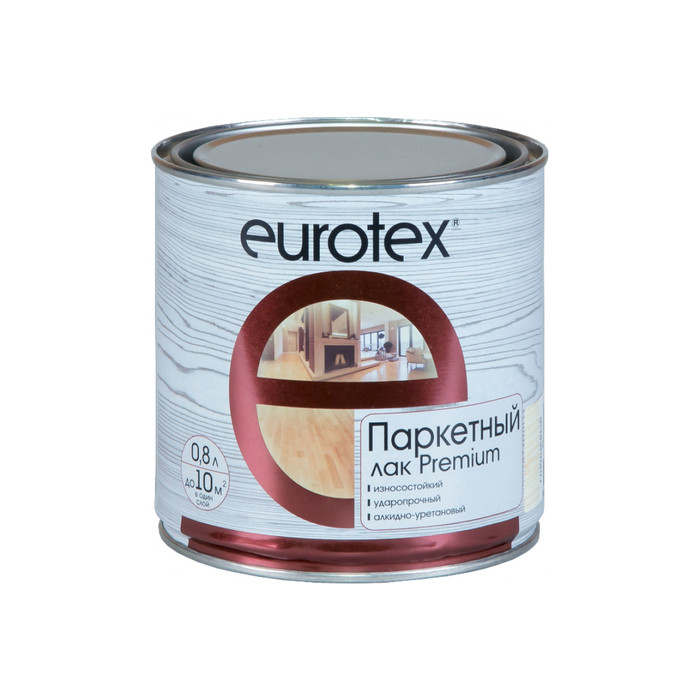 Паркетный лак Eurotex Premium полуматовый 0.8 л 6 15864