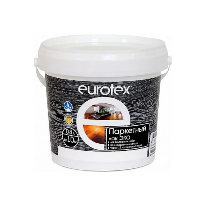 Паркетный лак EUROTEX эко глянцевый 0,8 л 6 207364