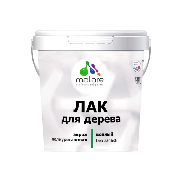 Лак для деревянных поверхностей MALARE водный без запаха 1,8 кг 2036769822483