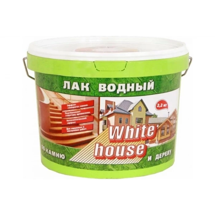 Водный лак по камню и дереву White House (бесцветный; 2.2 кг) 14447