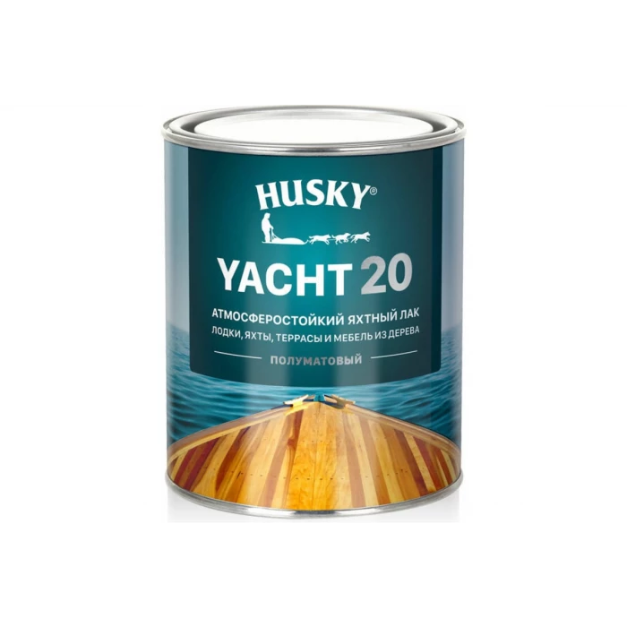 Яхтный атмосферостойкий лак HUSKY полуматовый, 0.9 л 30135