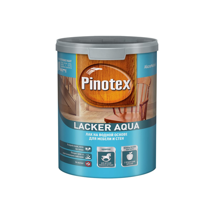 Лак для мебели и стен PINOTEX LACKER AQUA 70 (на водной основе; для внутренних работ; глянцевый; 1 л) 5254084