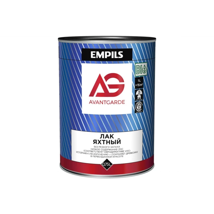 Яхтный лак Avantgarde высокой твердости, глянцевый, бесцветный, 0.75 л, 0.8 кг 77439