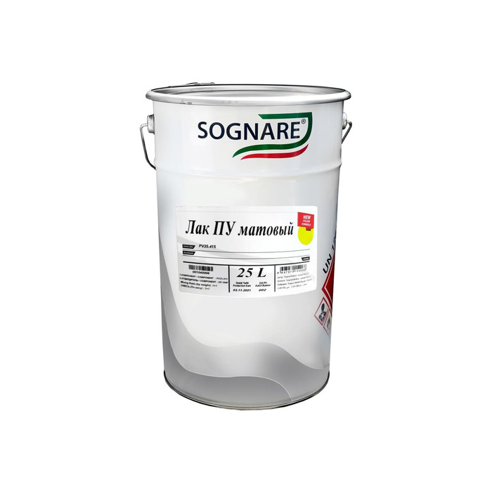 Высокопрочный полиуретановый лак SOGNARE 415 матовый 25 л PV25.415