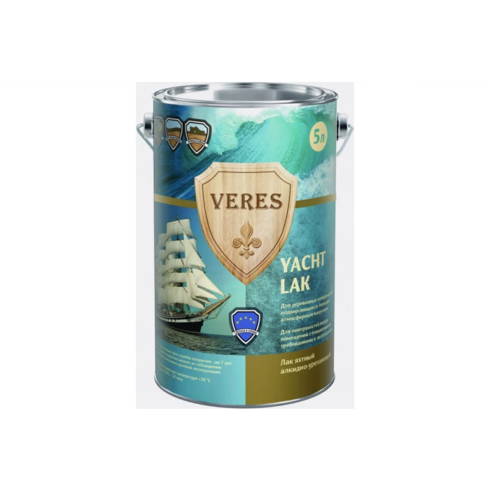 Глянцевый яхтный лак Veres 5 л 1/2 205774