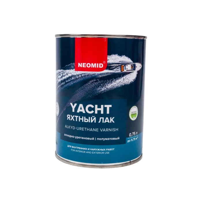 Яхтный лак NEOMID 0.75 л, полуматовый, алкидно-уретановый Н -ЯХТН-0,75/Пм