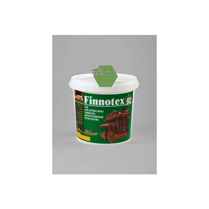 Декоративный акриловый лак Finlux Святозар-92 FINNOTEX полуглянцевый, зеленый, 0.8 л 4603783200337