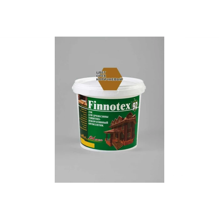 Декоративный акриловый лак Finlux Святозар-92 FINNOTEX полуглянцевый, орех коричневый, 0.8 л 4603783200320