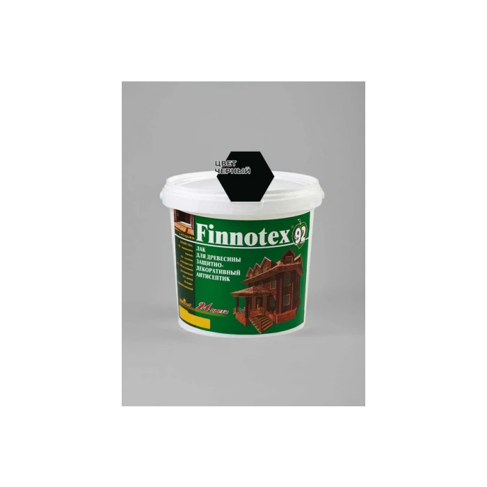 Декоративный акриловый лак Finlux Святозар-92 FINNOTEX полуглянцевый, черный, 0.8 л 4603783200290