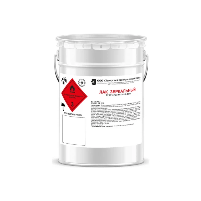 Лак ЗАГОРСКИЙ ЛАКОКРАСОЧНЫЙ ЗАВОД зеркальный 4 кг ZLK05388