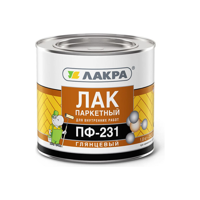 Паркетный лак Лакра ПФ-231 1.8 кг 90000969850