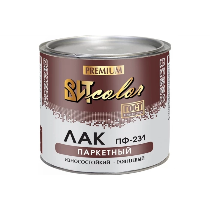 Паркетный лак Царицынские краски ВИТ color ПФ-231, 1.6 кг 19579