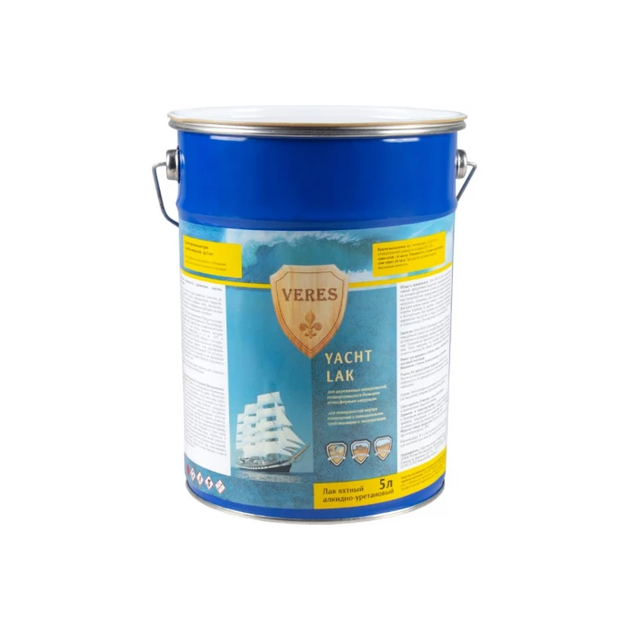 Яхтный лак VERES алкидно-уретановый, матовый, 5 л 219815